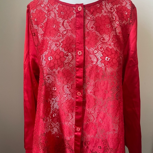 Wacoal Vibrant Red Lace Tunic Lingerie Dress - Picture 3 of 6